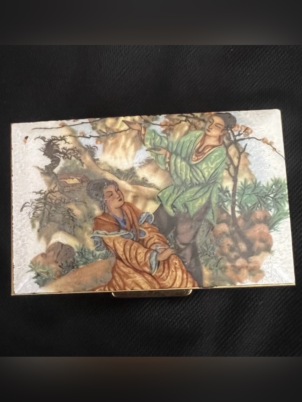 Vintage Pill Compact Container